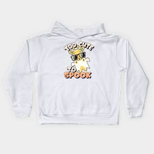 Too Cute To Spook Little Giraffe Ghost Funny Joke Halloween Kids Hoodie